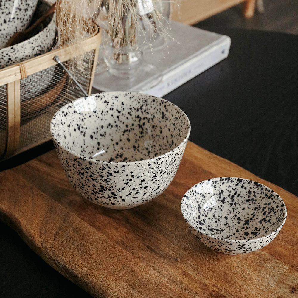 Ink-Splashed Ramen Bowl and Rice Bowl