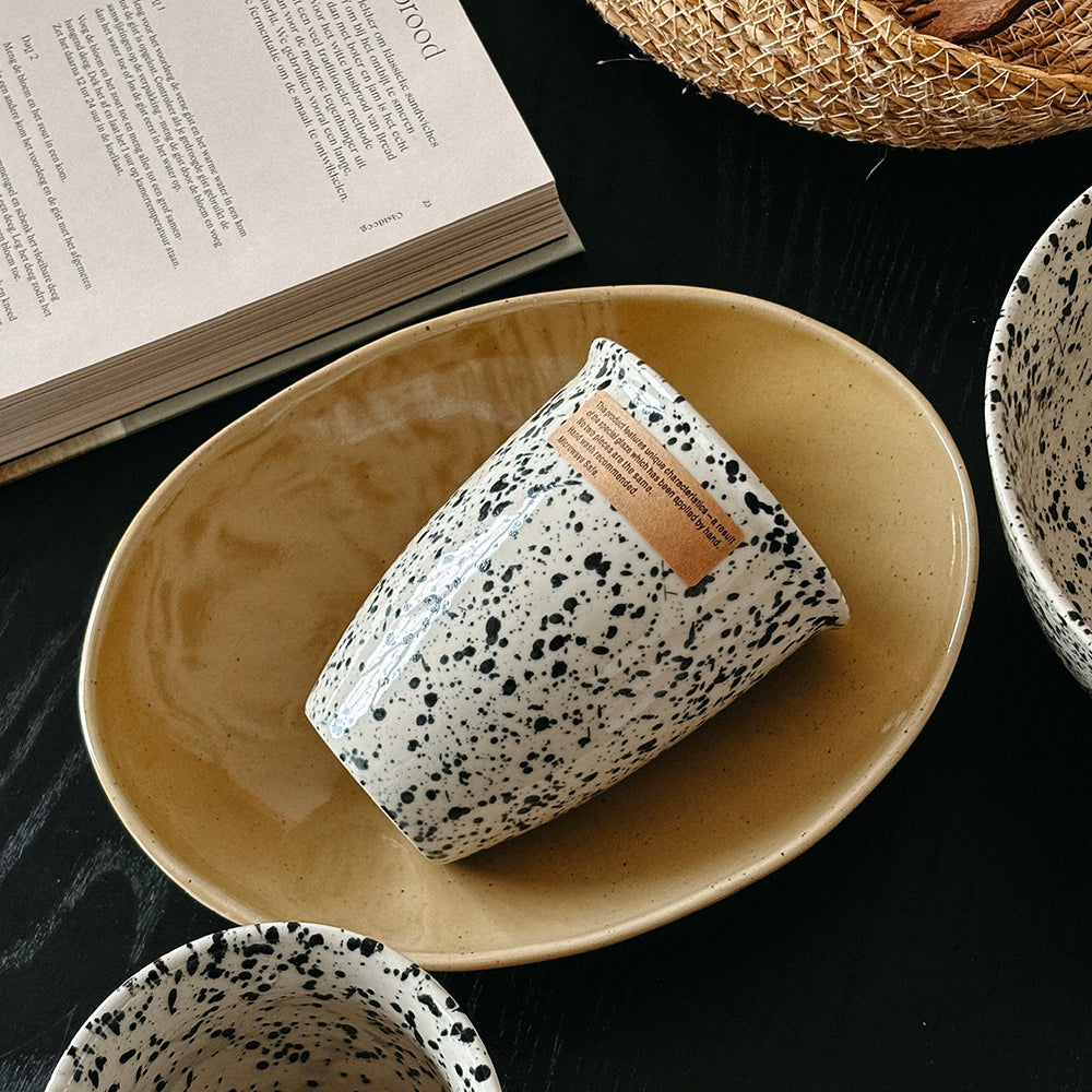Ceramic Tumbler with Silicone Lid and Sleeve