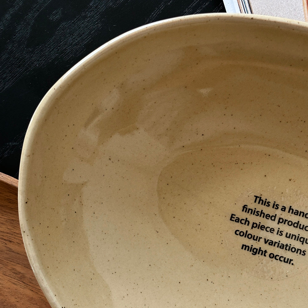 Yellow Irregular Oval Bowl