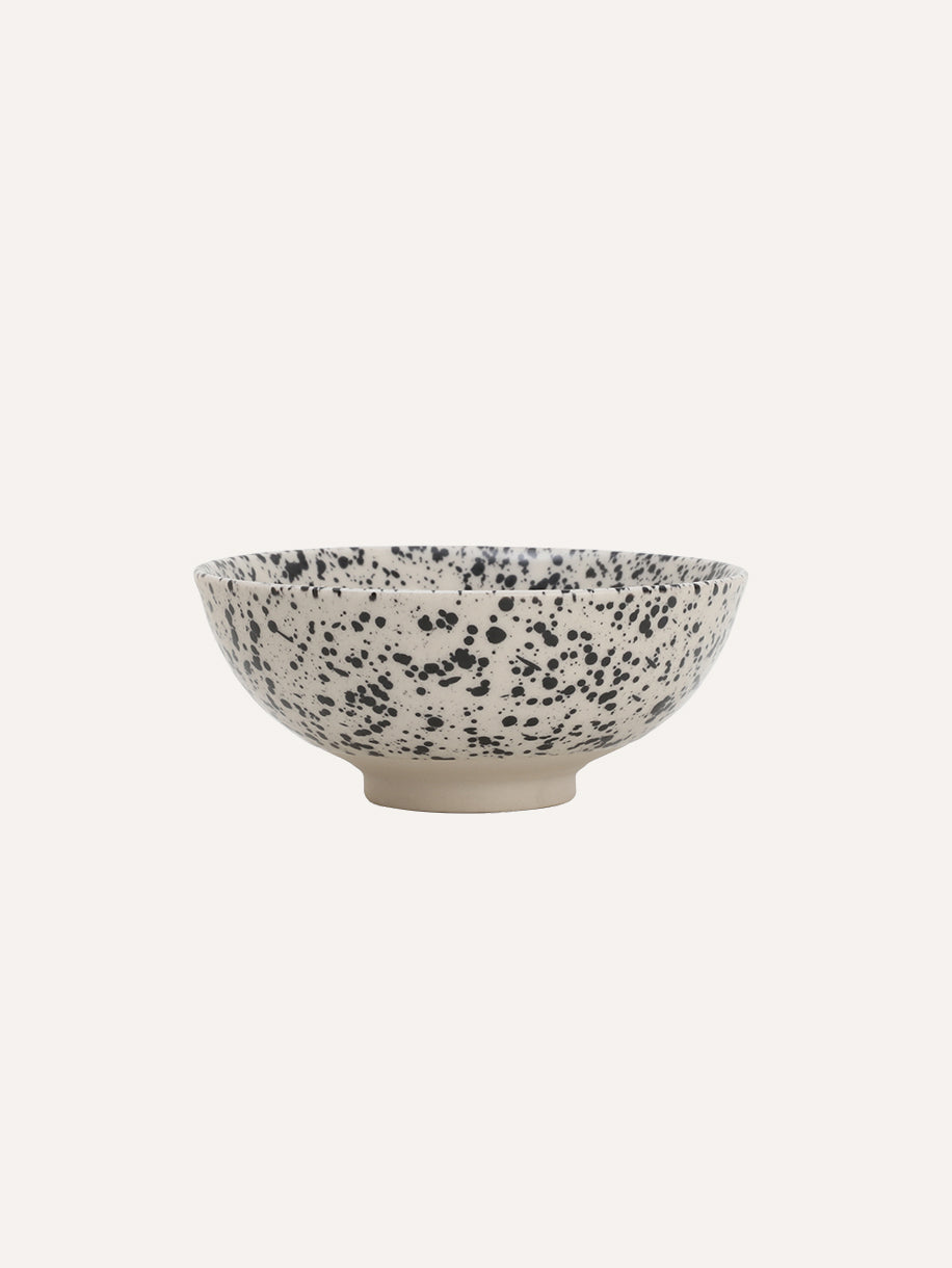 Ink-Splashed Ramen Bowl and Rice Bowl