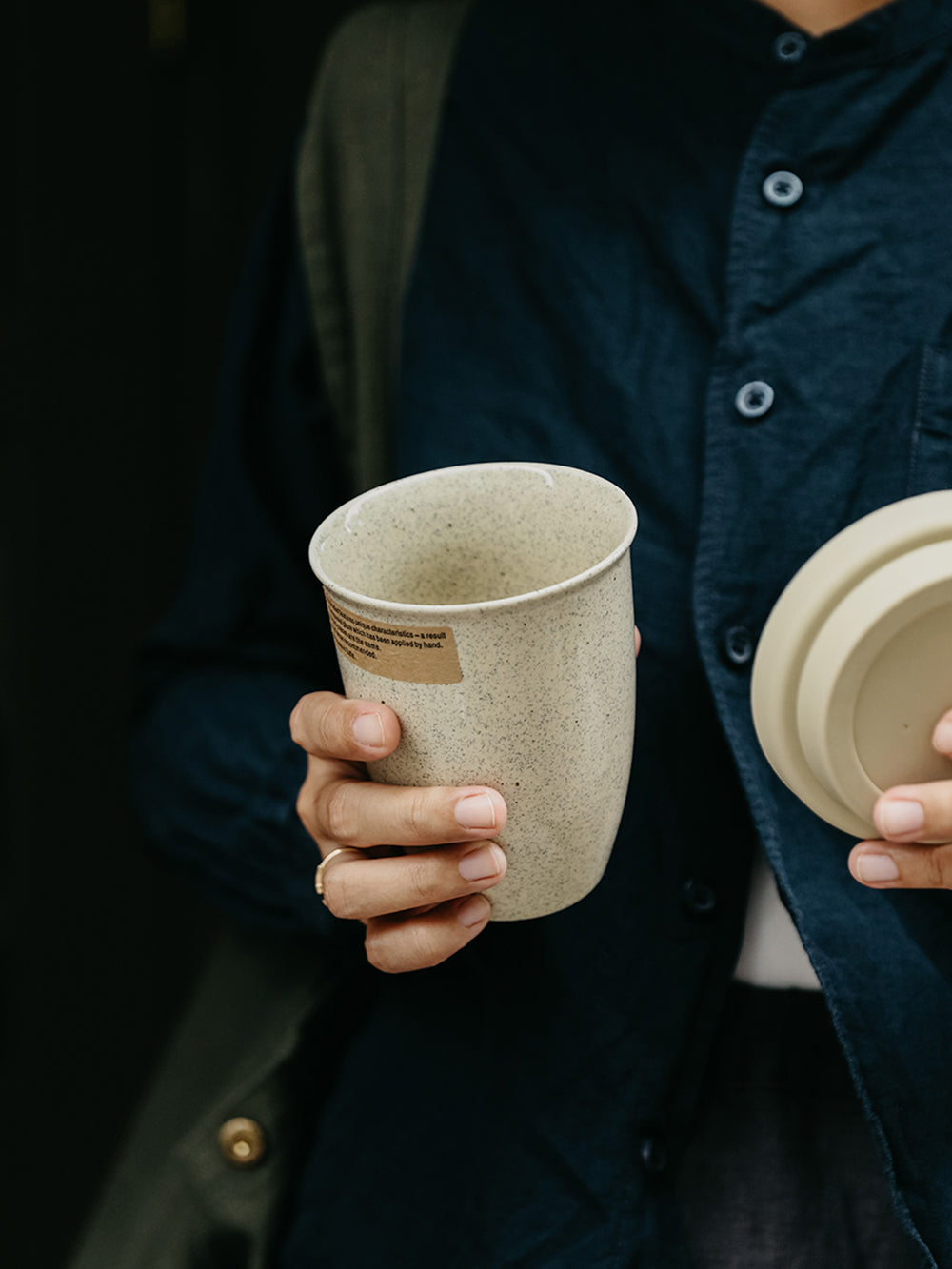 Ceramic Tumbler with Silicone Lid and Sleeve