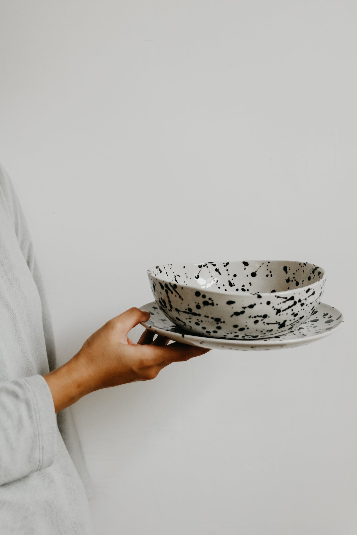 Splashed Ink Salad Plate