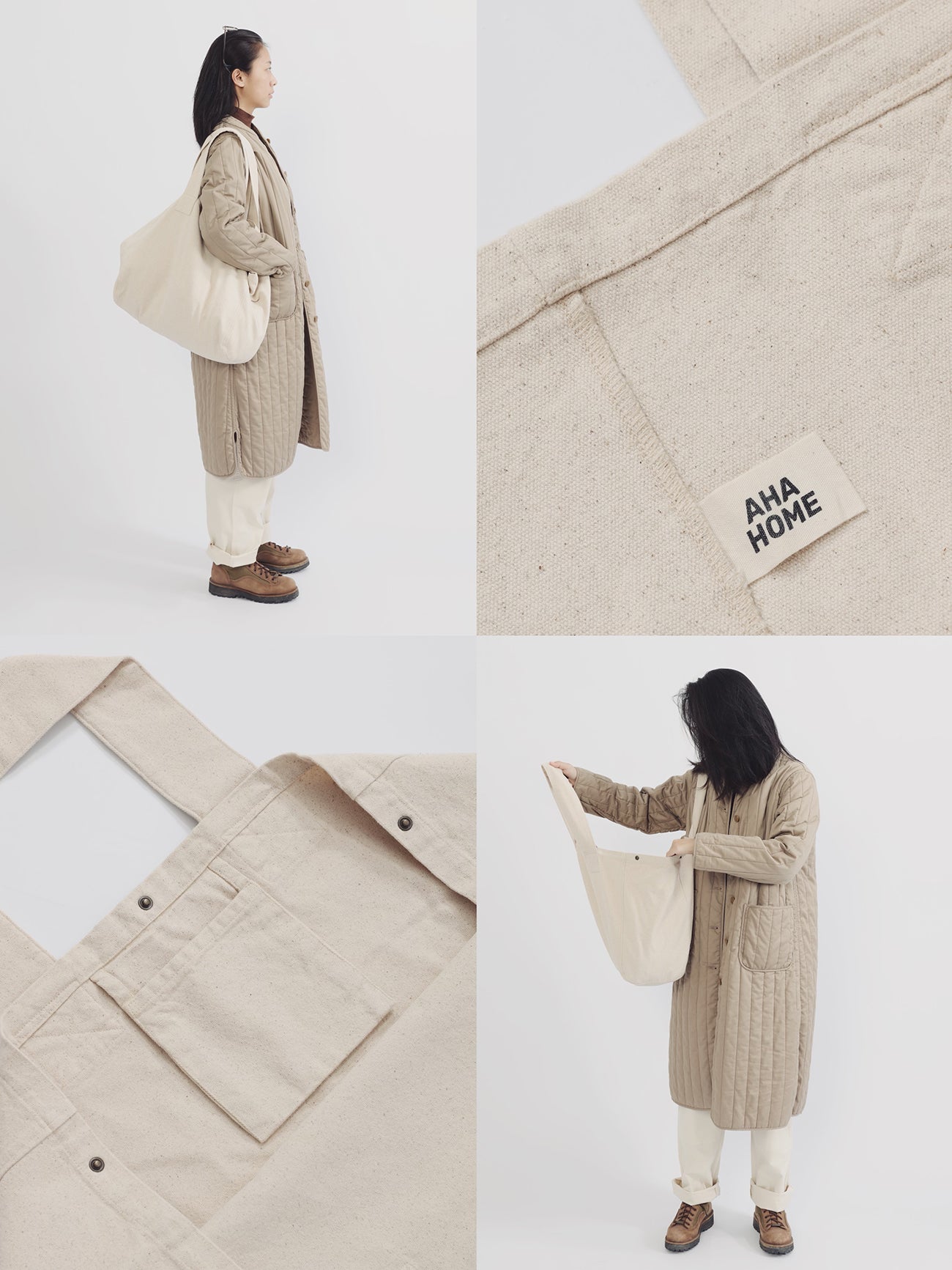 Large capacity canvas tote bag