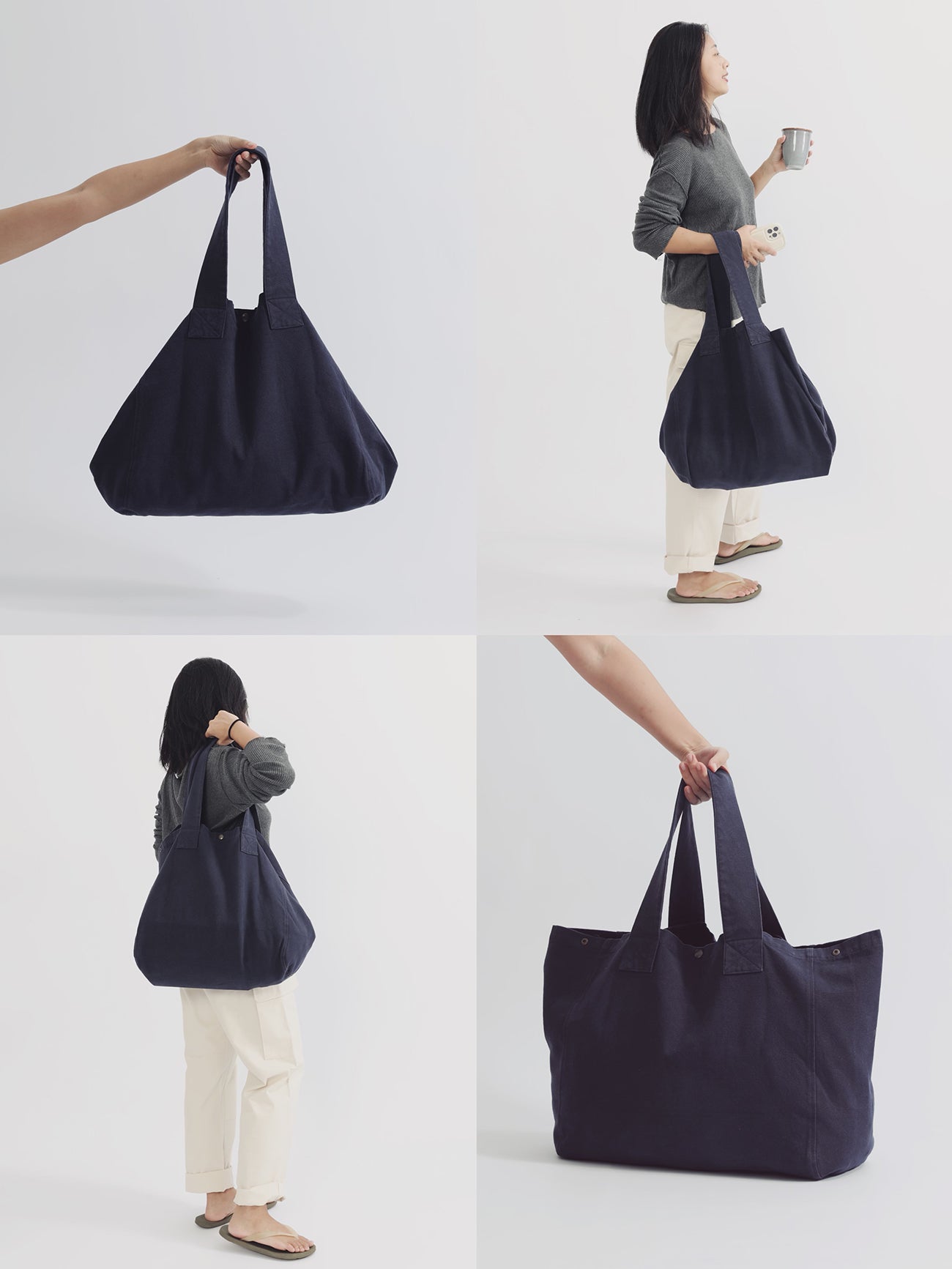 Large capacity canvas tote bag