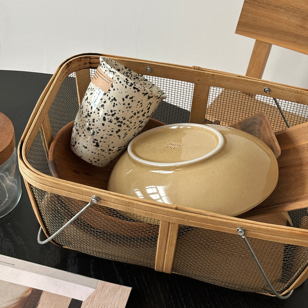Yellow Irregular Oval Bowl