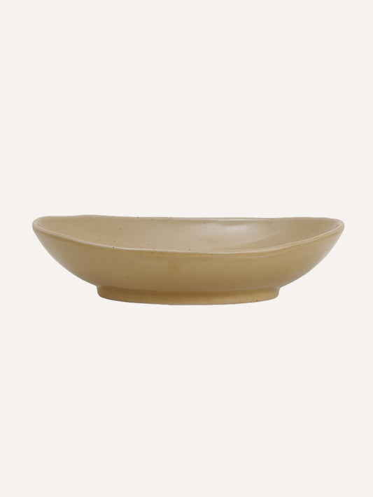 Yellow Irregular Oval Bowl